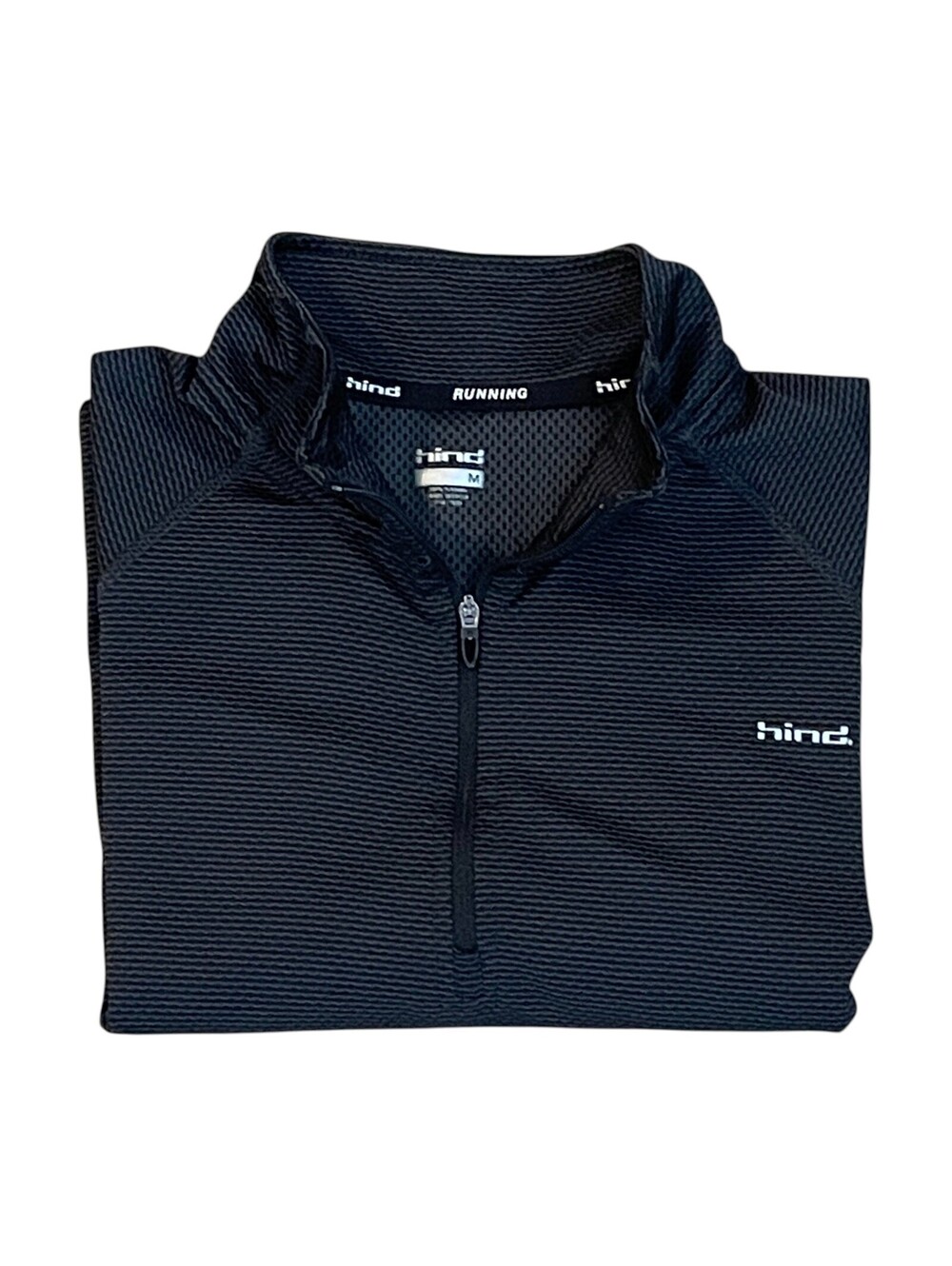 Hind Men's MED Black LS 1/4 Zip Activewear PLEASE READ! - Picture 8 of 13